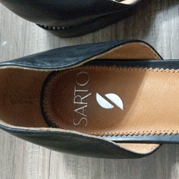 #61.SARTO By Franco Sarto Toby Pointed Toe Flat Women Black Pullons. Size: 9.5 - Picture 3 of 8